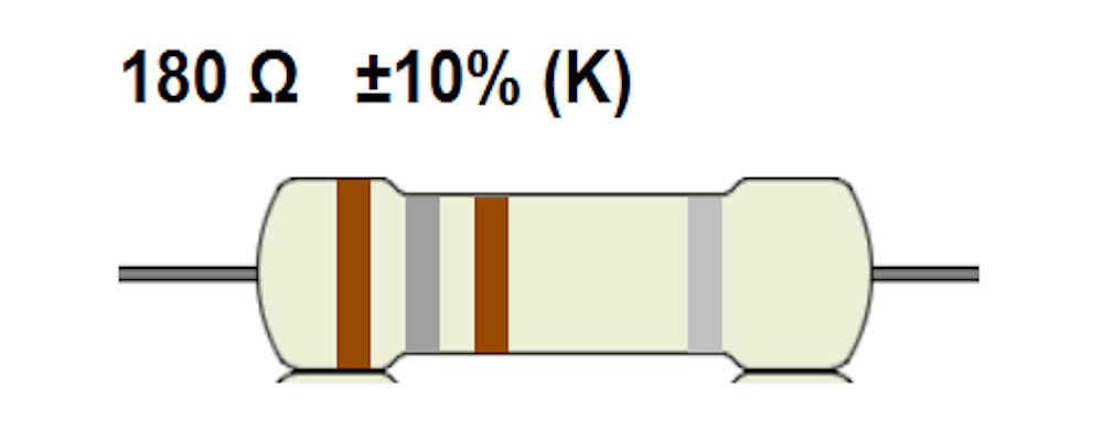 Through Hole Resistor, 180 Ohm, MFR/CFR 1/2 W, ± 10%, Axial Leaded, 350V (PACK OF 3)
