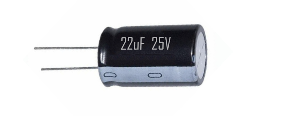 Through Hole Electrolytic Capacitor, 22µF, 25V, 8 x 13 mm