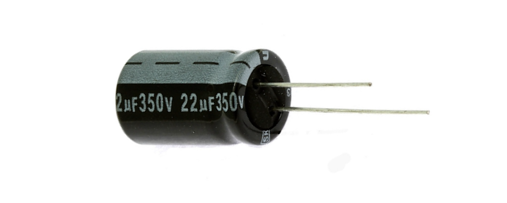 Through Hole Electrolytic Capacitor, 22µF, 350V, 16 x 31 mm