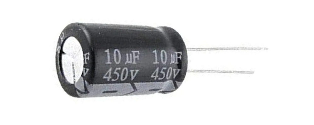 Through Hole Electrolytic Capacitor, 10µF, 450V, 10 x 21 mm
