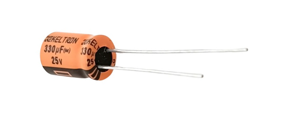Through Hole Electrolytic Capacitor, 330µF, 25V, 8 x 13 mm