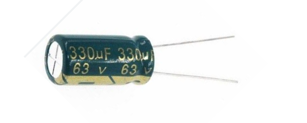 Through Hole Electrolytic Capacitor, 330µF, 63V, 13 x 26 mm