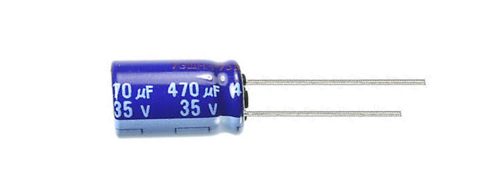 Through Hole Electrolytic Capacitor, 470µF, 35V, 10 x 16 mm