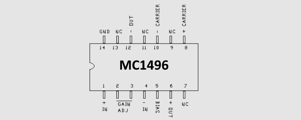 Motorola MC1496 / LM1496 Balanced Modulator-Demodulator IC – DIP-14 Package