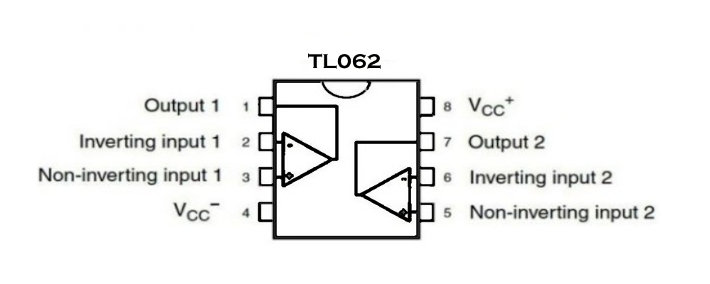 TL062 Dual Operational Amplifier – DIP-8 Package | Low Power JFET-Input Op-Amp