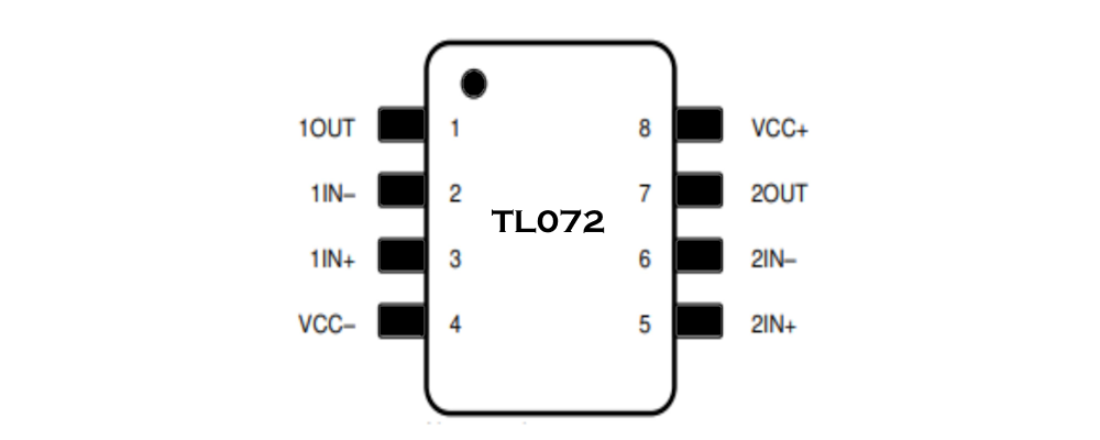 TL072 Dual JFET-Input Operational Amplifier – DIP-8 Package | Low Noise, High Slew Rate Op-Amp