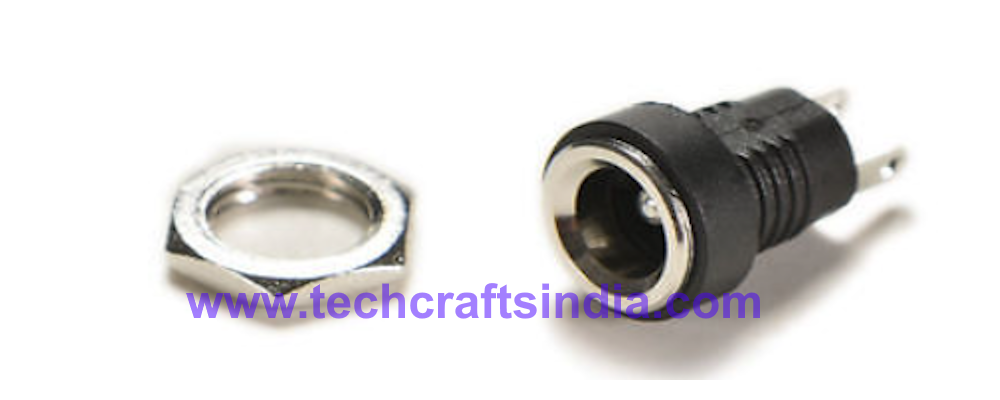 Panel Mount DC Male Socket (2.1 × 5.5mm)