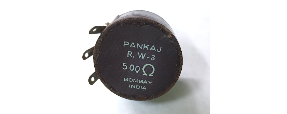 Pankaj R W-3 | 500 Ohms – Wirewound Potentiometer