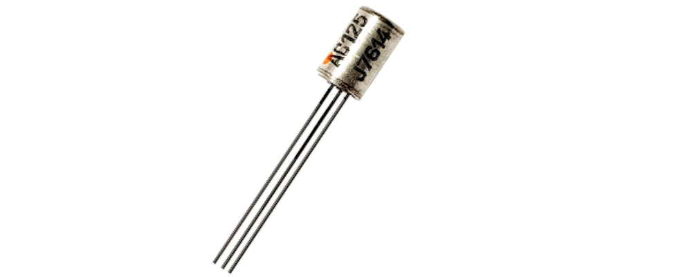 AC125 PNP Germanium Transistor, TO-1H Metal Can